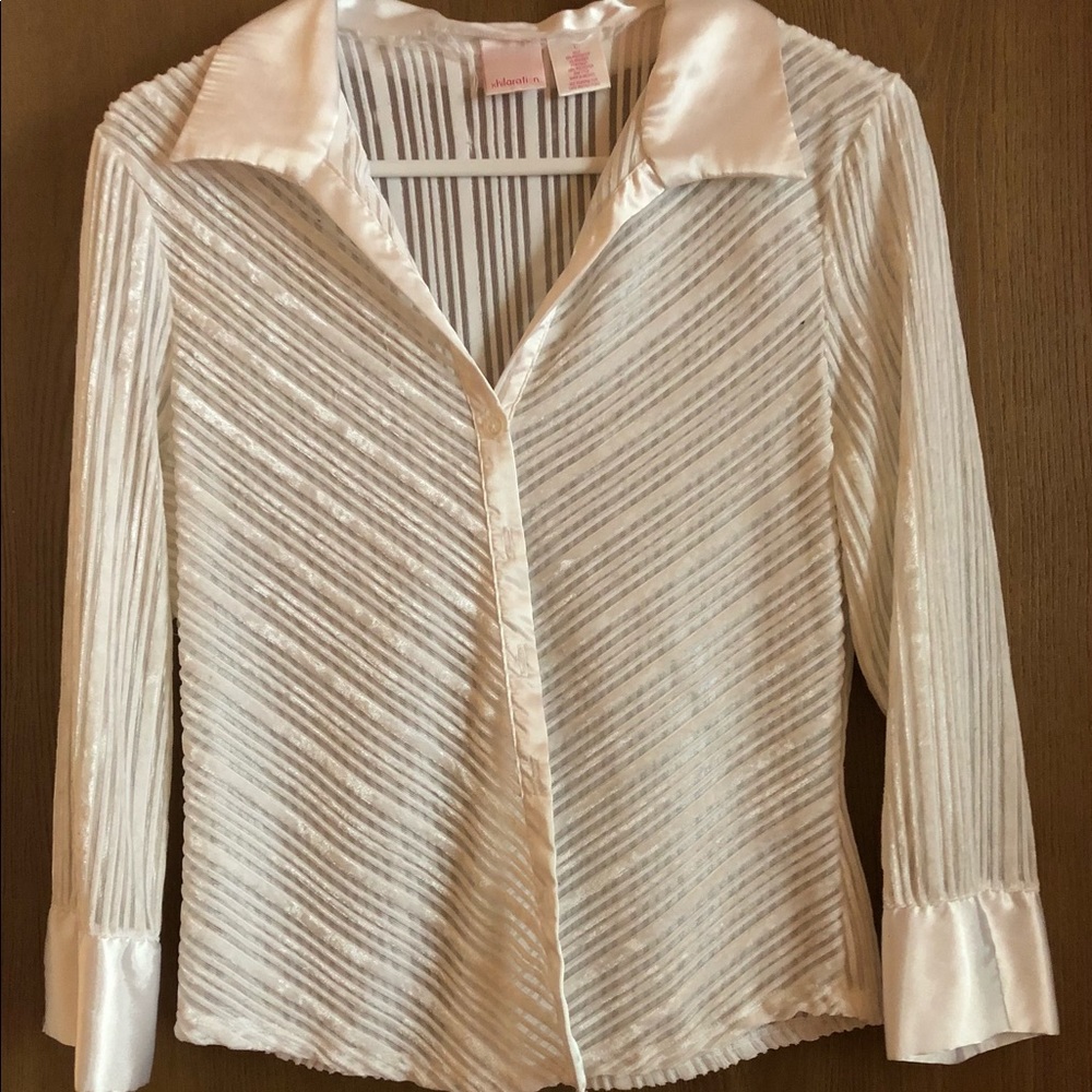 White velvet button shirt